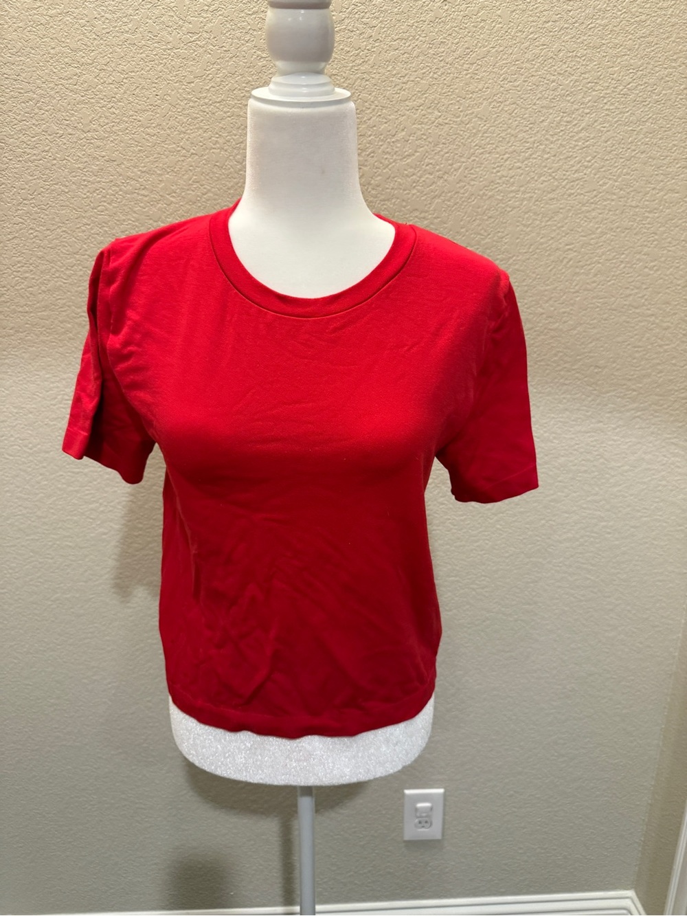 a new day Bright Red Short Sleeve Crewneck Tee